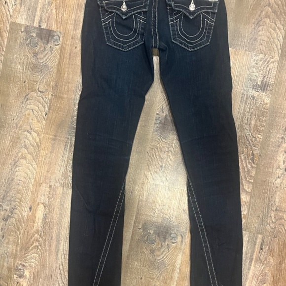 TRUE RELIGION - JOEY SN LOW RISE FLAP SKINNY ANKLE DENIM JEANS DARK RINSE - NWT - Picture 5 of 5